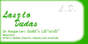 laszlo dudas business card